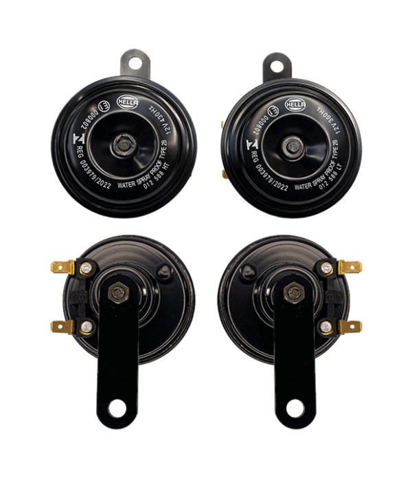 Set de bocinas Hella tipo disco serie S77