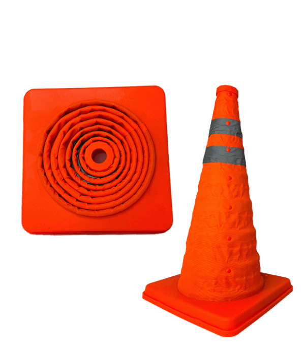 Cono de señalización retráctil