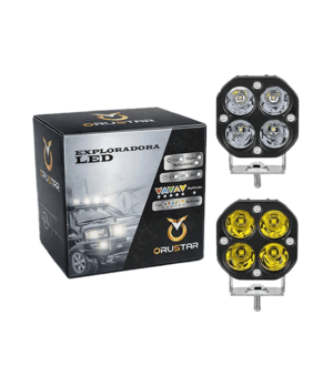 Exploradoras led orustar de 3" blanca y amarilla