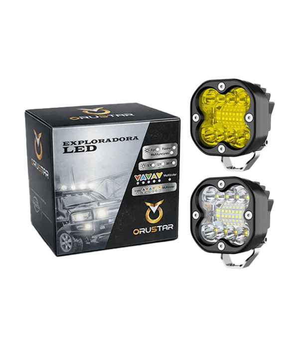 EXPLORUS4 Exploradoras led 4X4 orustar de 3″ blanca y amarilla