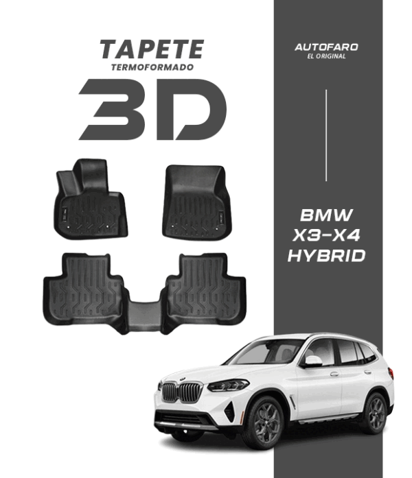 BMW X3 X4 hybrid Tapete termoformado para BMW X3 - X4 HYBRID