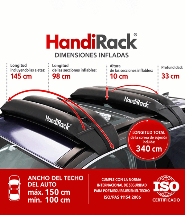 HandiRack – Portaequipajes Inflable Universal para Techo de Automóvil